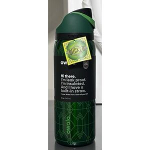OWALA WICKED FOR GOOD FreeSip 32oz Stainless Steel Water Bottle, ELPHABA